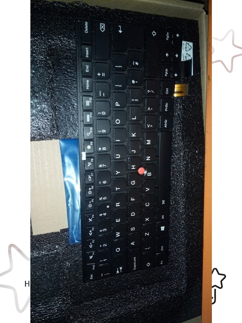 Клавиатура для Ноутбука Lenovo LenovoThinkPad T460s с подсветкой, раскладка - английская, черная (00PA481)