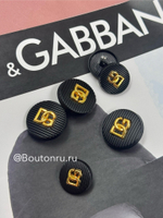 Пуговицы ДГ. черные с золотым лого скидка