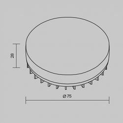 Лампа светодиодная с управлением через Wi-Fi Voltega Wi-Fi bulbs GX53 9Вт 2700-6500K 2430