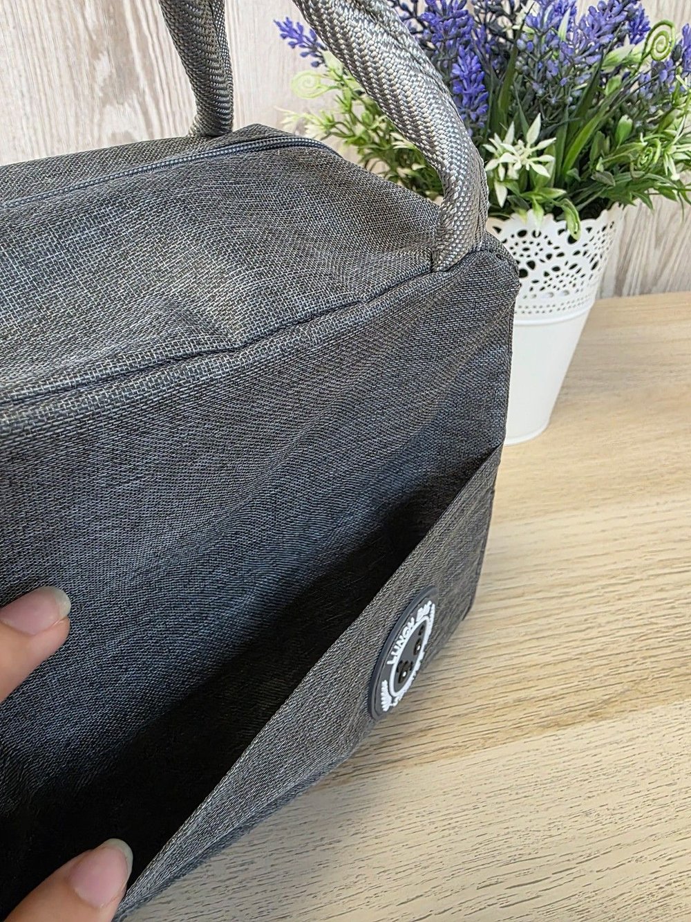 Термосумка для обеда, маленькая темно-серая 0331-2