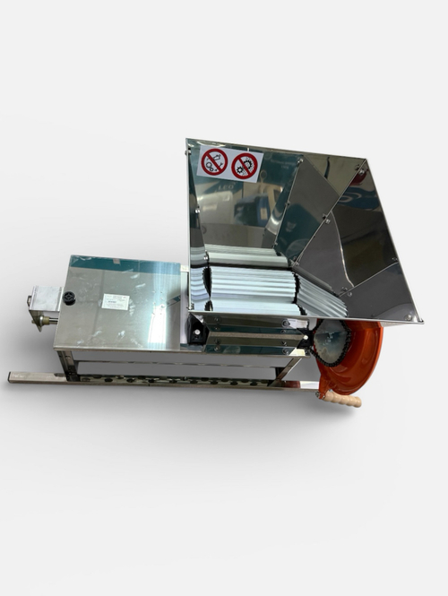 Дробилка с ГРЕБНЕОТДЕЛИТЕЛЕМ механическая Умница УИМН-600кг-ЛБ, вся из нержавейки с регулировкой вальцов для винограда, ягод, фруктов