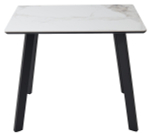 Стол М-City DISAUR Тик Так 90 Pandora Light Пандора, керамика, Черный каркас