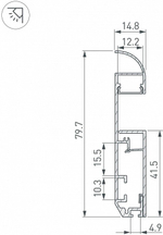 Профиль для плинтусов Arlight ARH-PLINTUS 046390
