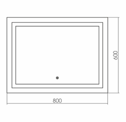 Зеркало GROSSMAN PRAGMA 80х60 с LED подсветкой