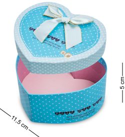 WG-89-D Коробка подарочная «Сердце» цв.голуб