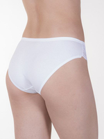 Женские трусики средней посадки из хлопка и кружевного полотна (Размер: XL) (Цвет: черный)