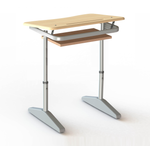 Парта одноместная Nova с полкой и углом наклона столешницы, регулируемая