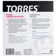 Ролик гимнастический TORRES, PL5012, металл, пластик, нескользящий протектор, крас-черн
