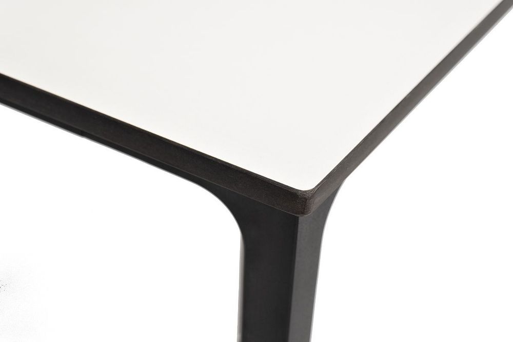 "Малага" обеденный стол из HPL 160х80см, цвет молочный, каркас черный