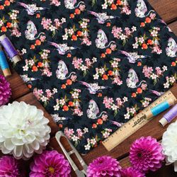 Ткань барби цветущие цапли и белые грибы