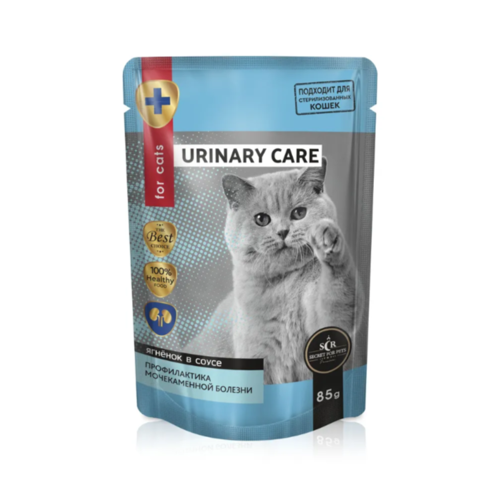 Влажный корм для кошек Urinary Care ягненок в соусе 85 гр