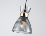 Светильник подвесной TR3406 BK/FGD/SM черный/золото/дымчатый E27 max 60W D135*1000