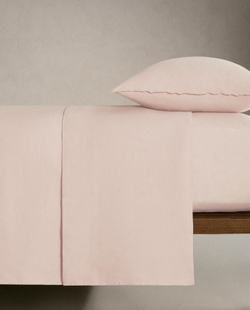 Zara Home - Простыня из постиранного льна (вес 140 гхм2), розовый, 210x280 см