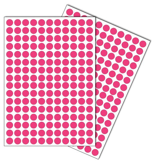 Темно-розовые виниловые наклейки для маркировки Policomprint М10, 10 мм.