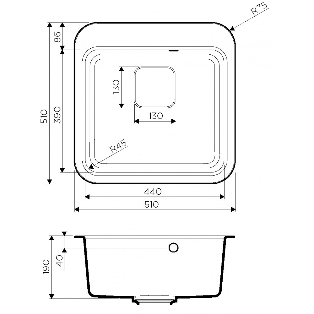 Кухонная мойка Omoikiri Tasogare-51-BL
