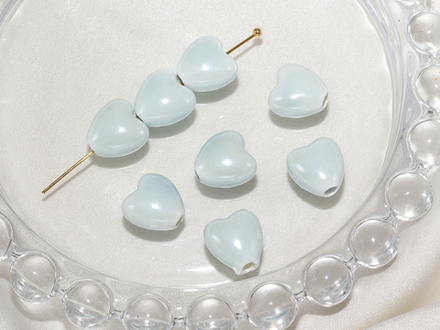 Бусина "Сердце" 10мм, керамика