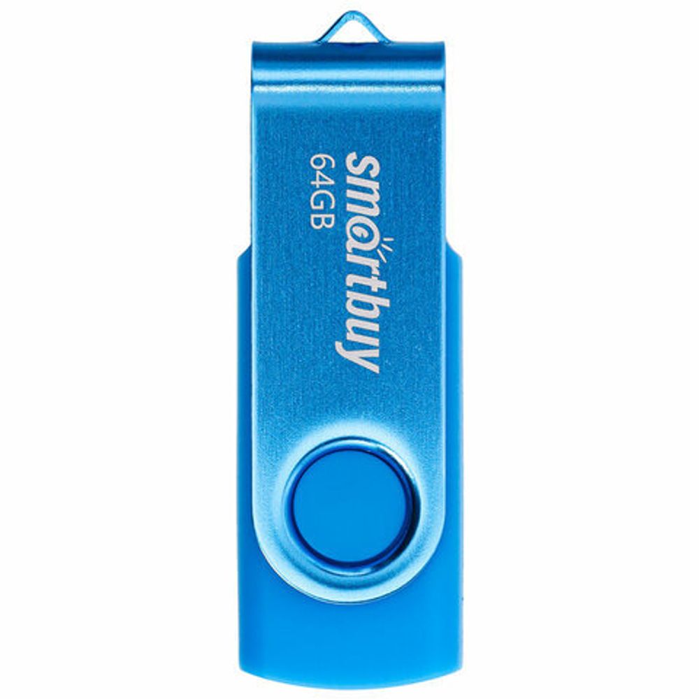 Флеш-диск 64 GB SMARTBUY Twist USB 2.0, синий, SB064GB2TWB