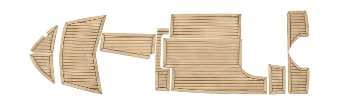 Комплект палубного покрытия для Феникс 530HT, тик классический, с обкладкой, Marine Rocket