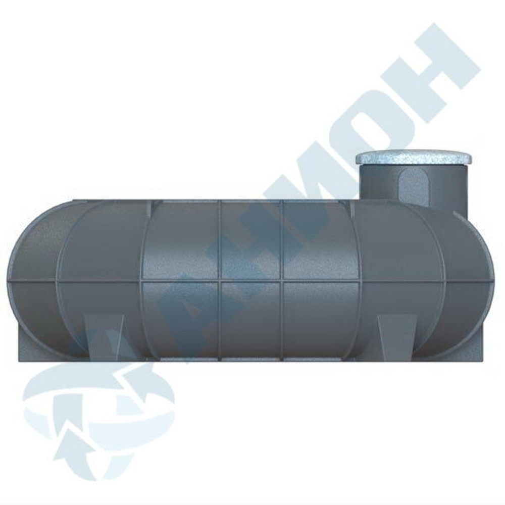 Резервуар О-образный 4500 л для подземного хранения жидкостей Анион 4500 л. горизонтальный (3150x2350x1380см;черный) - арт.559486