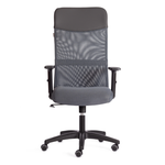 Practic (Tetchair) Кресло офисное (ткань/кожзам серый/металлик)