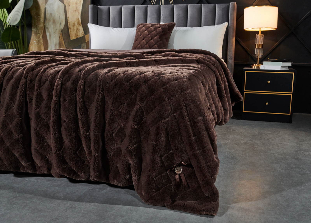 Плед 220х240 Sofi De MarkO Бернард шоколад