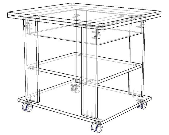 Стол журнальный ФЛЭТЧЕР /600*600*700/ вулканический серый / вулканический серый