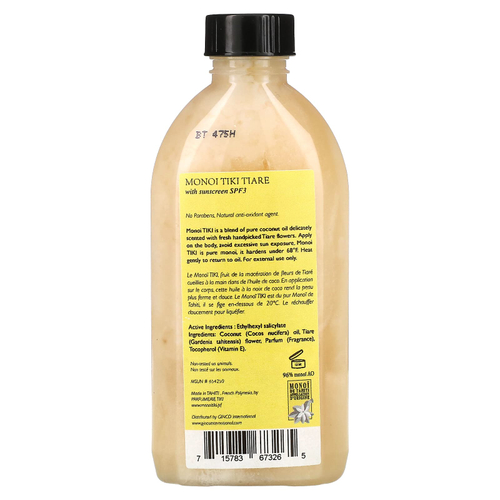 Monoi Tiare Tahiti, солнцезащитное масло для загара, SPF 3, 120 мл (4 жидк. унции)