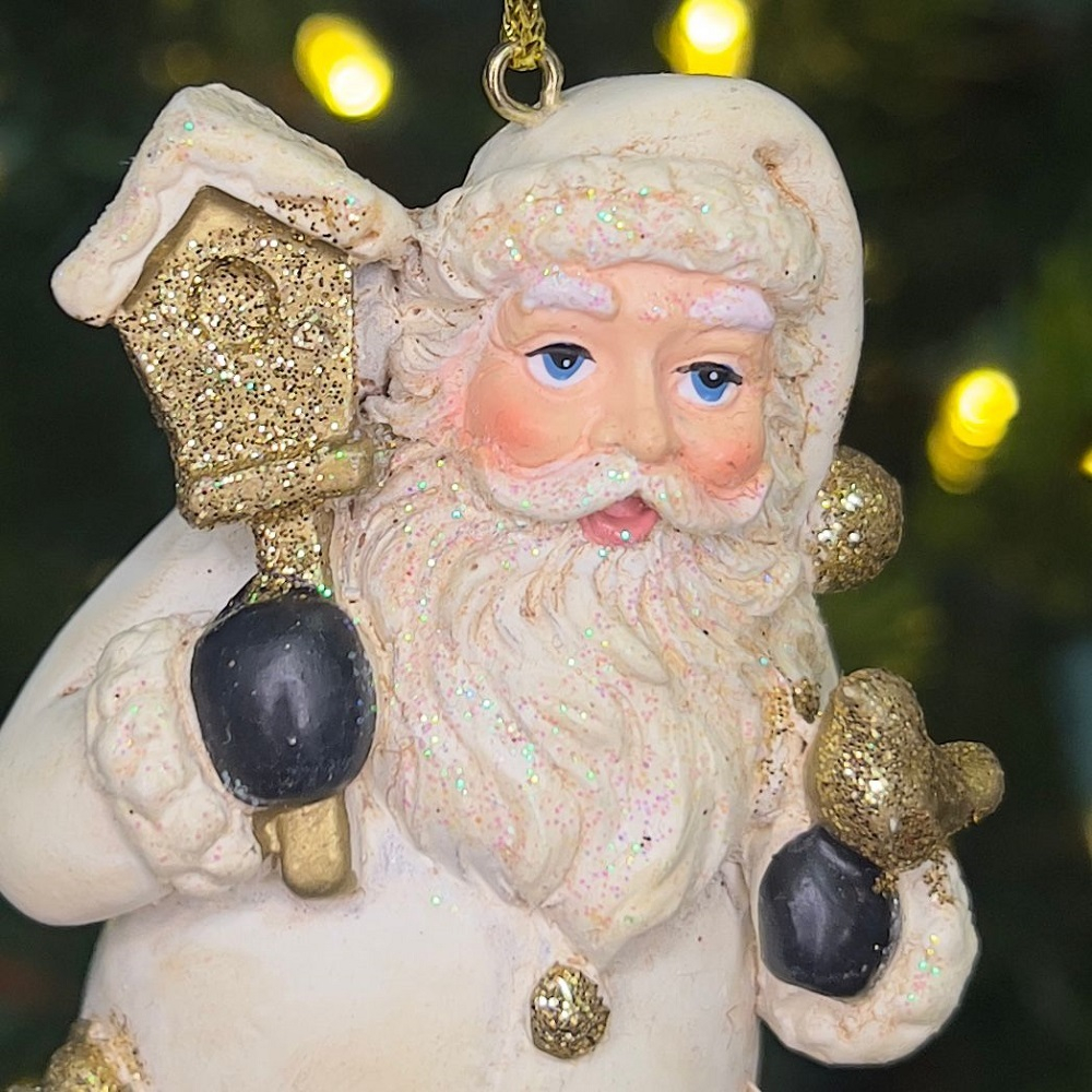 Дед Мороз в светлом 9,5 см [ С8745 ]