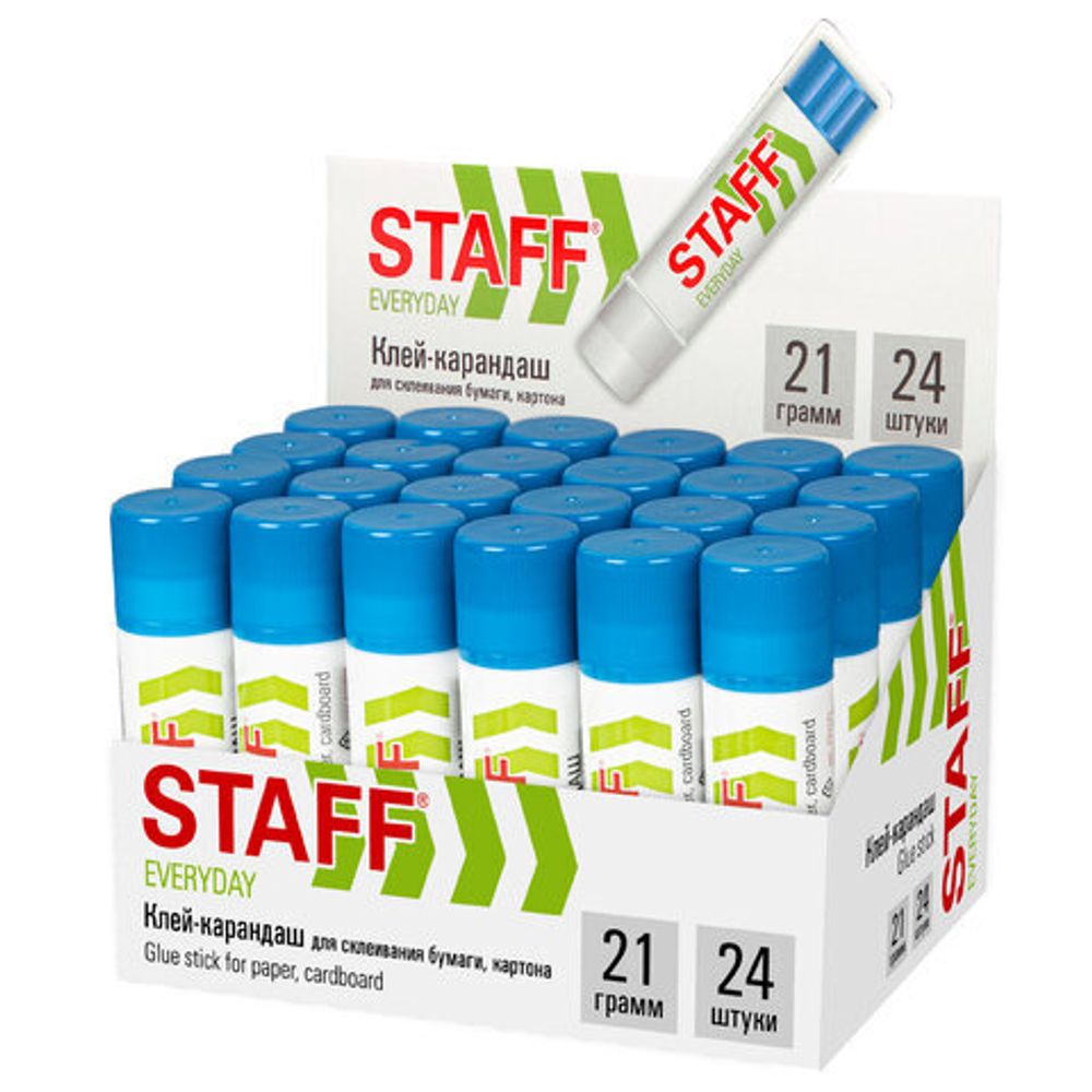 Клей-карандаш STAFF "EVERYDAY", 21 г, 220375