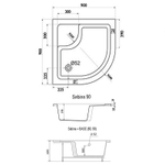 Акриловый поддон для душа Ravak Sabina 90х90 LA A217001020 Белый
