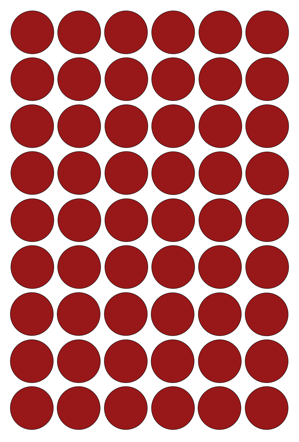 Виниловые наклейки для упаковки и маркировки Policomprint M4. 20 мм. 54 шт.