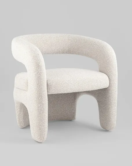 Лаунж-кресло Boon, жемчужное букле