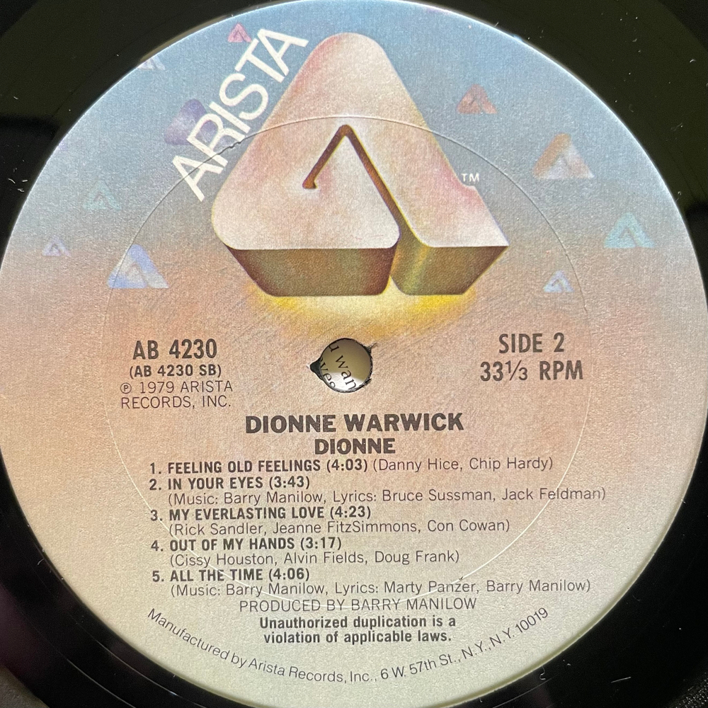 Dionne Warwick ‎– Dionne (США 1979г.)