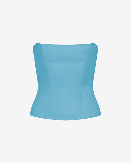 Топ корсетного типа из денима