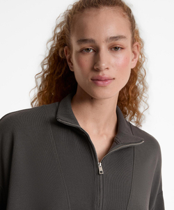 Oysho Толстовка на молнии из хлопка и модала, темно-серый