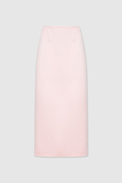 Юбка из сатина розового цвета