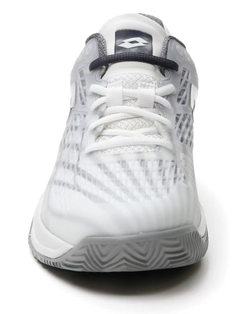 Мужские кроссовки теннисные Lotto Mirage 100 Clay - all white/asphalt/silver metal 2