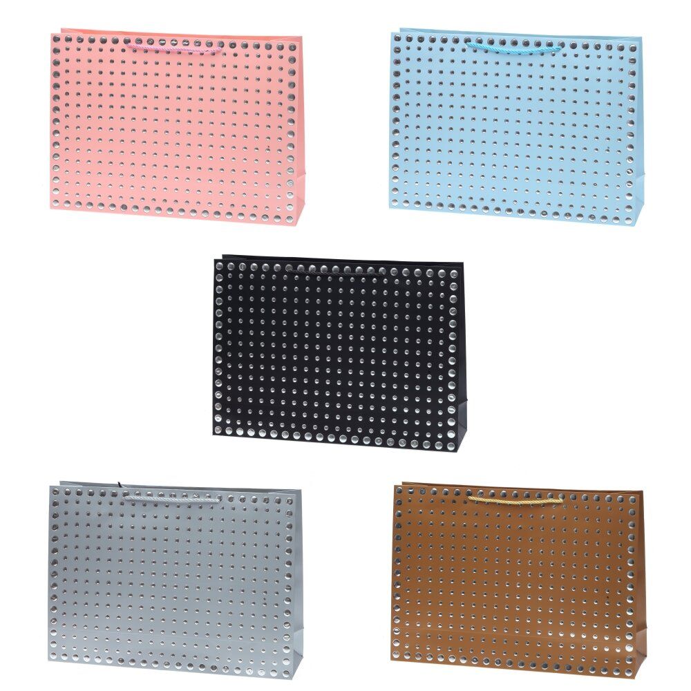 GAEM Пакет подарочный L (бумага 210г/м2, блок 12шт), L45 W12 H32 см, 6в.