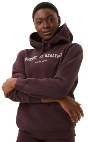 Женская Кофта теннисная Bjorn Borg Stockholm Boyfriend Hoodie W - fudge