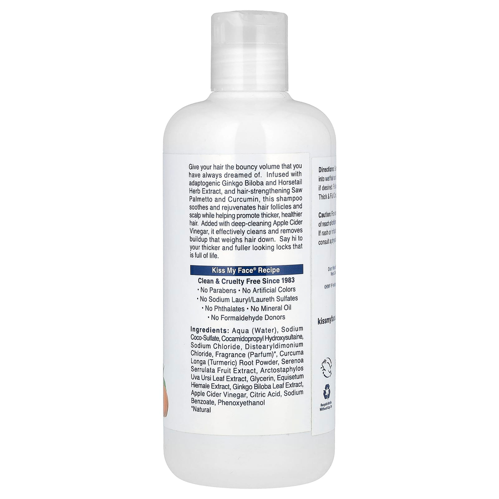 Kiss My Face, Густой и насыщенный шампунь, для тонких, тонких волос, 473 мл (16 жидк. унц.)