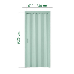 Дверь-гармошка Комфорт белый глянец 2050х840 мм