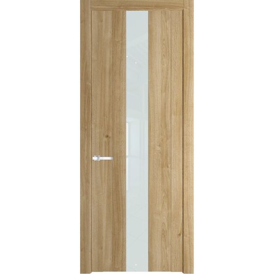 Межкомнатная дверь Profil Doors 1.9N дуб карамель стекло белый лак