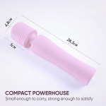 Розовый мощный мини вибратор-вонд 20,3см Selove Pulse Mini Wand Powerful with Deep Rumbly Vibrations Pink