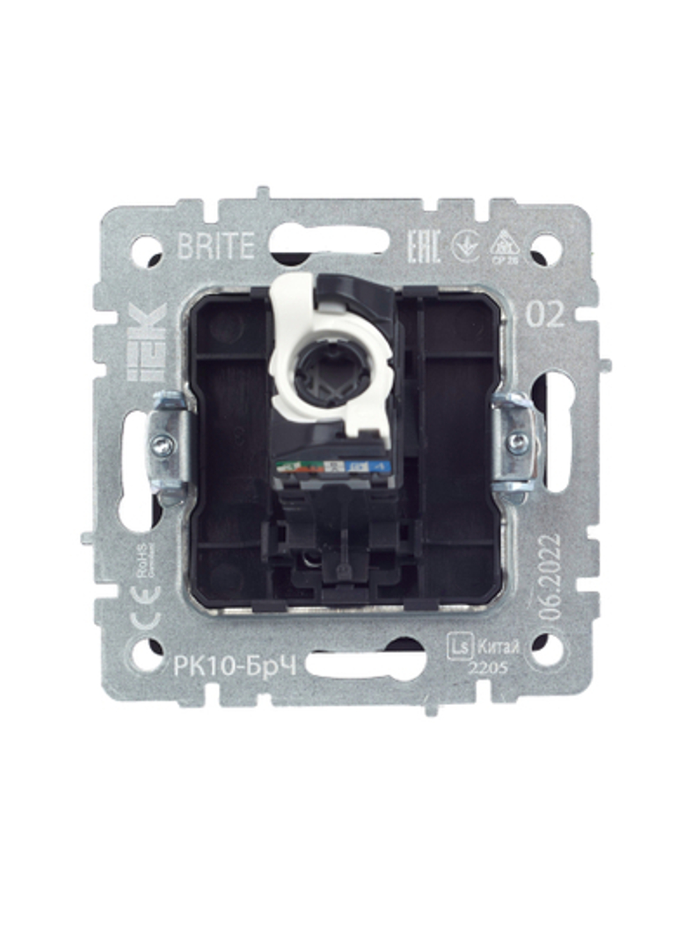 BRITE Розетка компьютерная RJ45 кат.5E РК10-БрЧ черный IEK