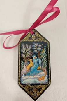 Ёлочная игрушка -конфета с росписью Палех "Снегурочка"