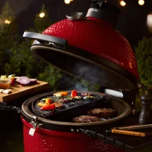 Керамический гриль Kamado Joe Konnected Joe, 46 см (красный), с ножками и столиками