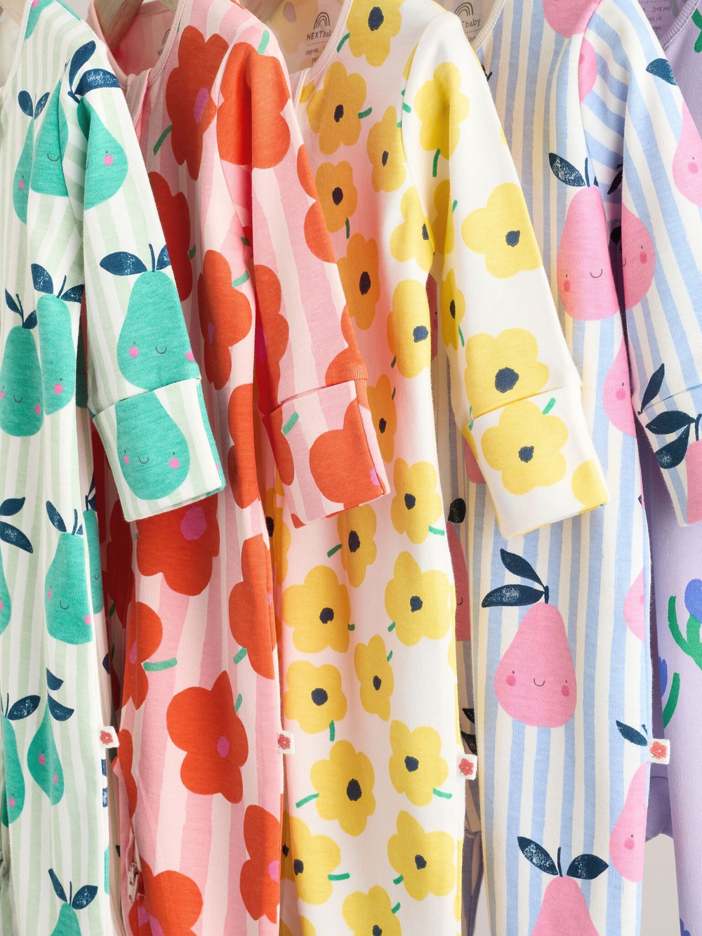 Комбинезон / Cлип для малышей Next E18-352, 5 шт., Зеленый, Красный, Желтый, Голубой, Светло-фиолетовый