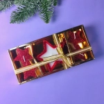 Свечи новогодние «Звездный дождь» 18*9 см (набор 5 шт), красный