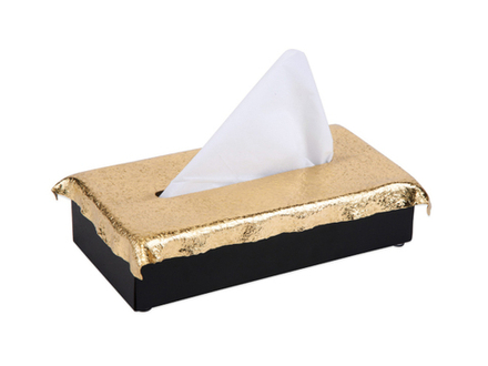 Mukul Goyal Контейнер "Скомканный" для носовых платков, золотистый MG364