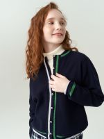 Кардиган бомбер для девочки AT1025 синий